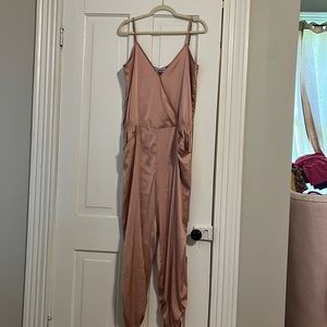 Kittenish silk jumpsuit